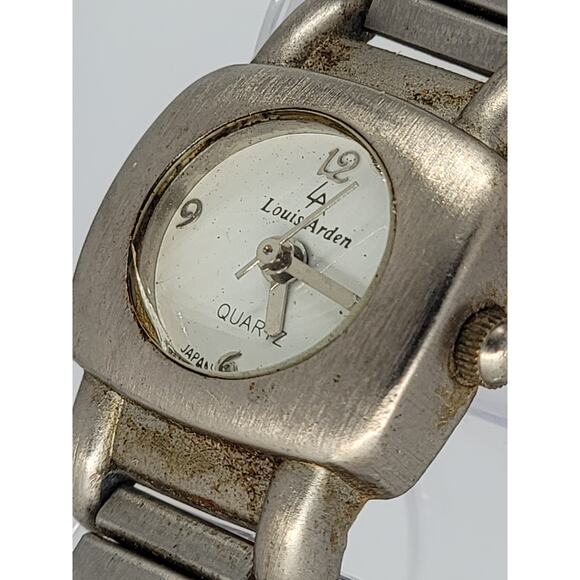 Louis Arden Ladies Silver Tone Quartz Stainless Steel Expanding Bracelet Watch - Picture 12 of 16